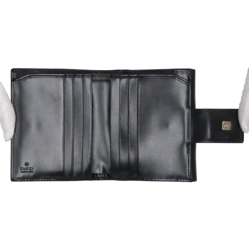 GUCCI Double snap closure GG compact wallet Black - Picture 5 of 6